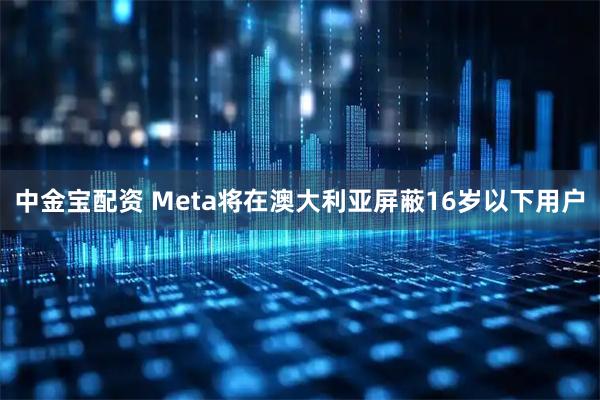 中金宝配资 Meta将在澳大利亚屏蔽16岁以下用户