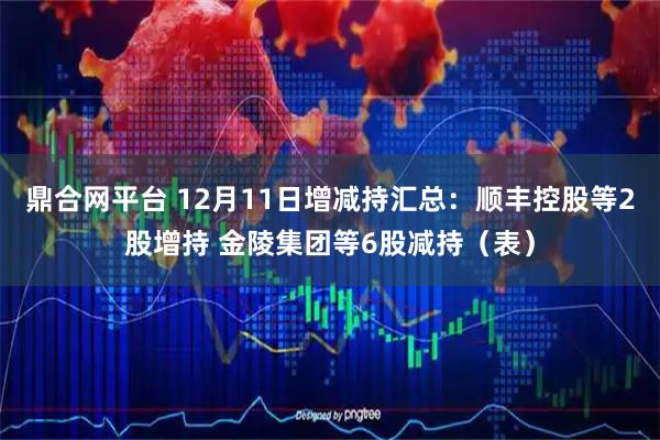 鼎合网平台 12月11日增减持汇总:顺丰控股等2股增持 金陵集团等6股减持(表)